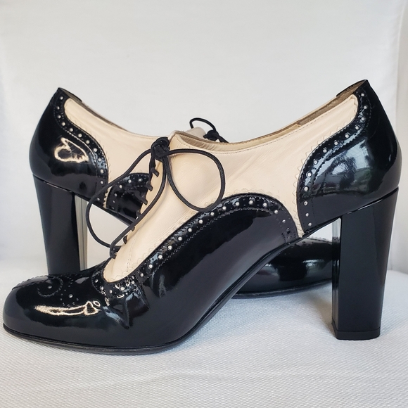 Bally Glania Spectator black/cream size 37 US 6 1/2 - Picture 8 of 9